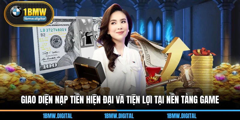 Giao diện nạp tiền hiện đại và tiện lợi tại nền tảng game